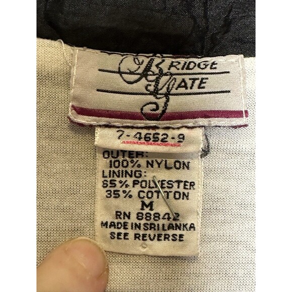 Vintage Windbreaker Jacket Medium Purple Blue Full zip 90s 80s - Picture 7 of 7